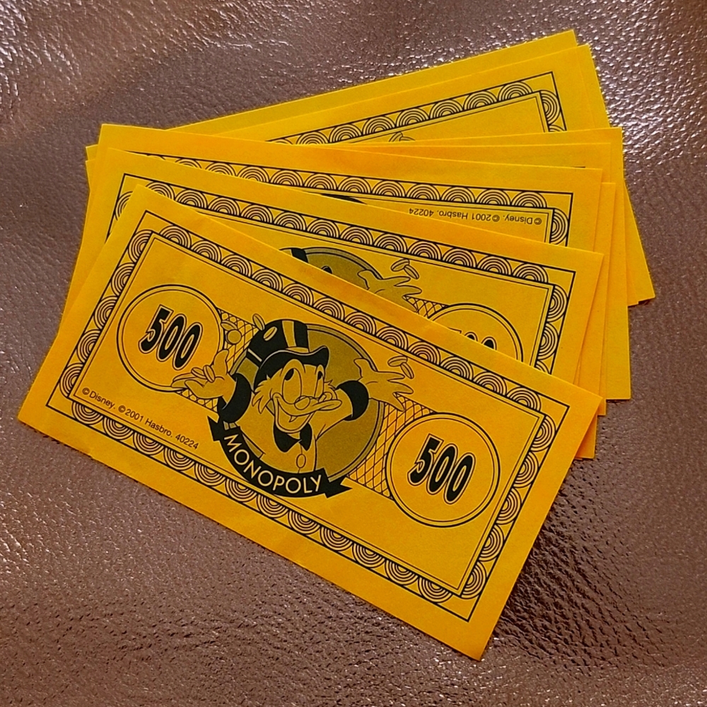 Scrooge McDuck Monopoly Money 500billsx10